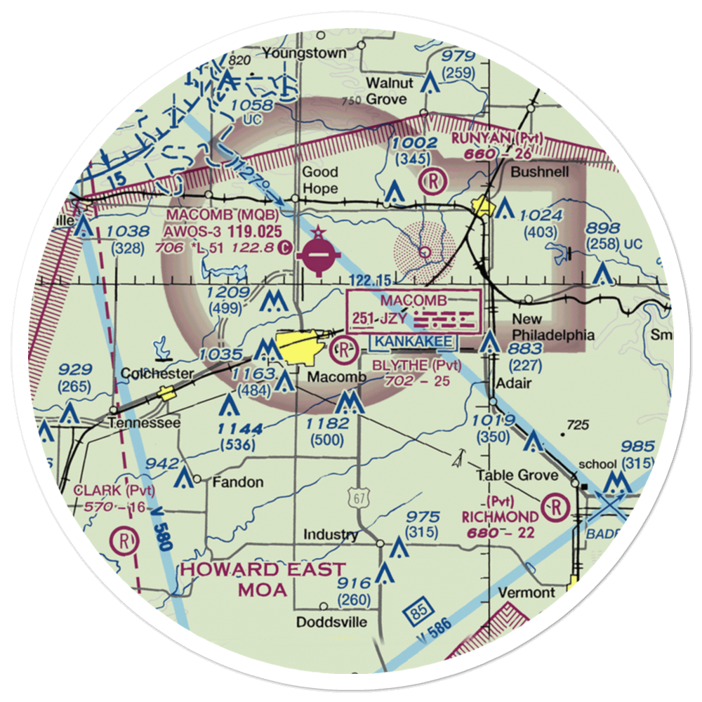 Smith Airport (LL27) VFR Sectional Sticker (30 mile) 