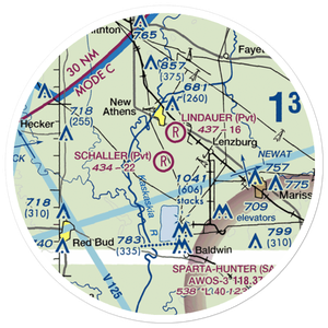 Schaller Airport (LL26) VFR Sectional Sticker (20 mile)