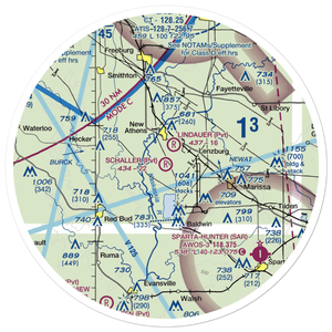 Schaller Airport (LL26) VFR Sectional Sticker (30 mile)