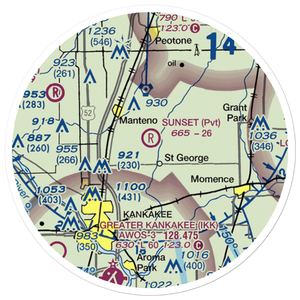 Sunset Acres Airport (LL24) VFR Sectional Sticker (20 mile)