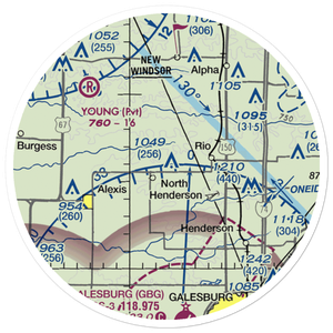 Ernest E Orwig Airport (LL18) VFR Sectional Sticker (20 mile)