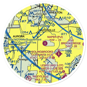 Naper Aero Club Airport (LL10) VFR Sectional Sticker (20 mile)