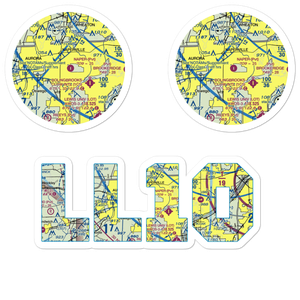 Naper Aero Club Airport (LL10) VFR Sectional Sticker Pack