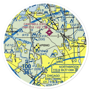 Air Estates Inc Airport (LL09) VFR Sectional Sticker (20 mile)