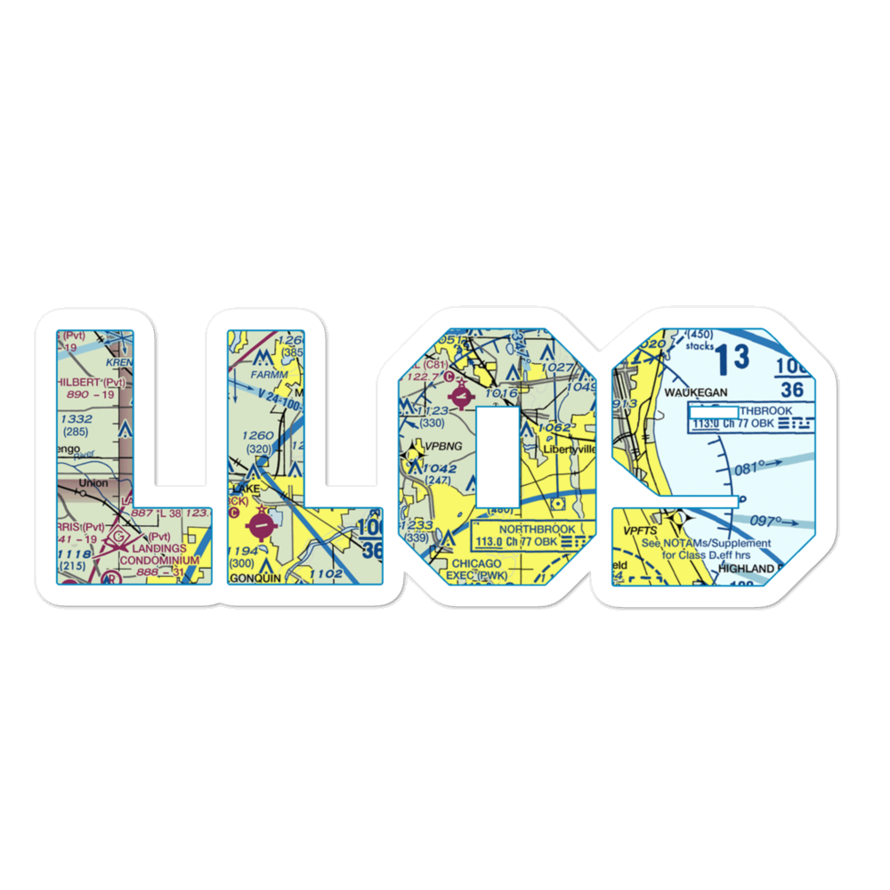 Air Estates Inc Airport (LL09) VFR Sectional Sticker 