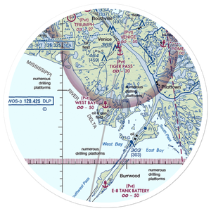 West Bay Seaplane Base (LA98) VFR Sectional Sticker (30 mile)