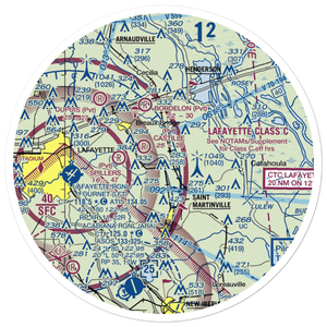 Gary Landing Strip Ultralightport (LA91) VFR Sectional Sticker (30 mile)
