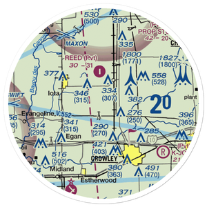 Walsh Airport (LA90) VFR Sectional Sticker (20 mile)