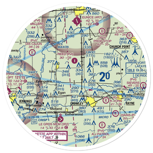 Walsh Airport (LA90) VFR Sectional Sticker (30 mile)