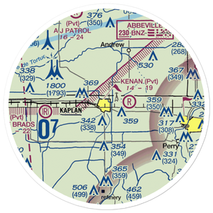 Cheneyville Airport (LA81) VFR Sectional Sticker (20 mile)