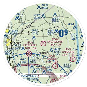 Sycamore Airport (LA79) VFR Sectional Sticker (20 mile)