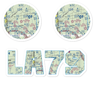 Sycamore Airport (LA79) VFR Sectional Sticker Pack