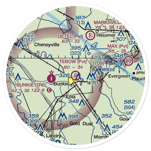 Tebow Airport (LA77) VFR Sectional Sticker (20 mile)