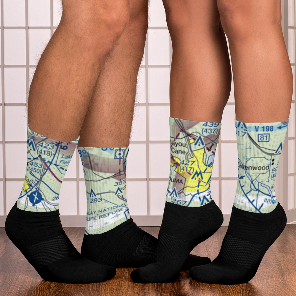 Huffaker Field (LA73) VFR Sectional Socks 