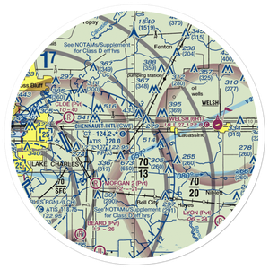 O'Brien Flying Service Airport (LA71) VFR Sectional Sticker (30 mile)