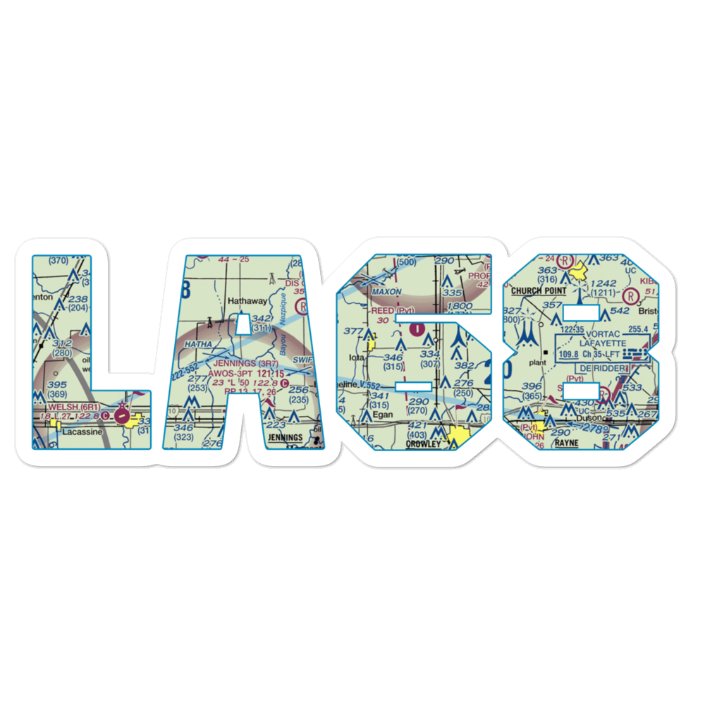 Zaunbrecher Strip (LA68) VFR Sectional Sticker 