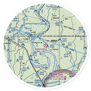 Angola Airstrip (LA67) VFR Sectional Sticker (30 mile)