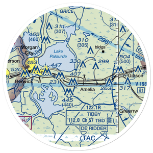 Bayou Boeuf Seaplane Base (LA64) VFR Sectional Sticker (20 mile)