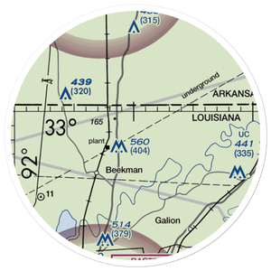 Travis Airport (LA63) VFR Sectional Sticker (20 mile)