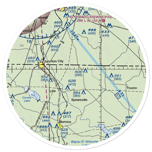 Peter Creek Ranch Airport (LA58) VFR Sectional Sticker (30 mile)