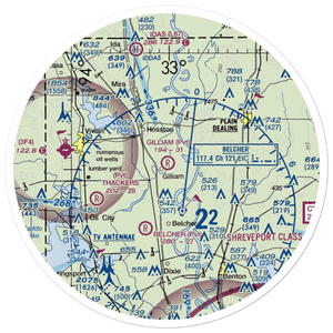 Gilliam Airport (LA54) VFR Sectional Sticker (30 mile)