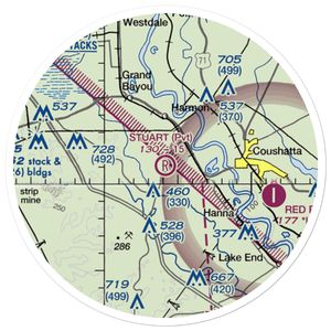 Stuart Airstrip (LA51) VFR Sectional Sticker (20 mile)