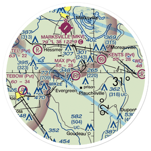 Max Airport (LA48) VFR Sectional Sticker (20 mile)