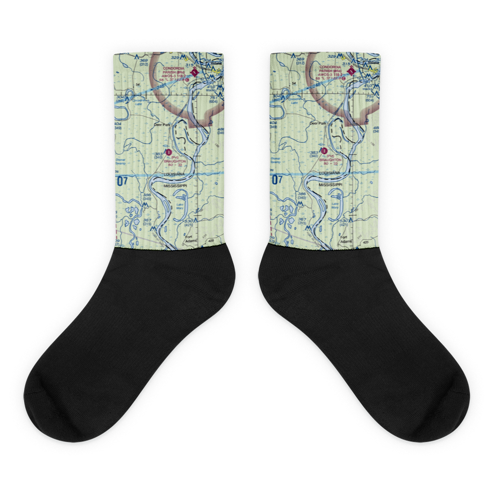 F L Braughton Airport (LA40) VFR Sectional Socks 