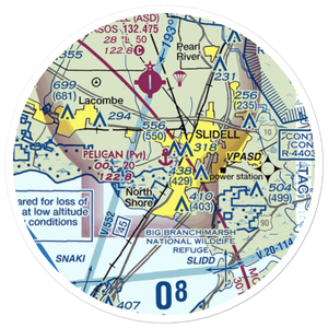 Pelican Seaplane Base (LA38) VFR Sectional Sticker (20 mile)