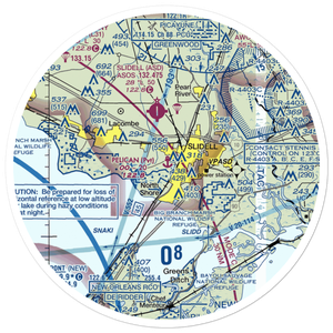 Pelican Seaplane Base (LA38) VFR Sectional Sticker (30 mile)