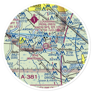 Whitehall Field Ultralightport (LA36) VFR Sectional Sticker (20 mile)