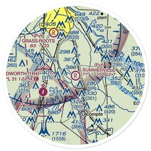 Summerville Airstrip (LA35) VFR Sectional Sticker (20 mile)