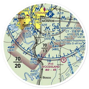 Reno Flight Park Airport (LA34) VFR Sectional Sticker (20 mile)