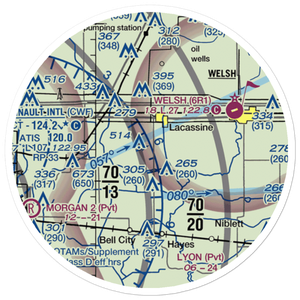 Gotreaux Strip (LA31) VFR Sectional Sticker (20 mile)