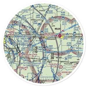 Gotreaux Strip (LA31) VFR Sectional Sticker (30 mile)
