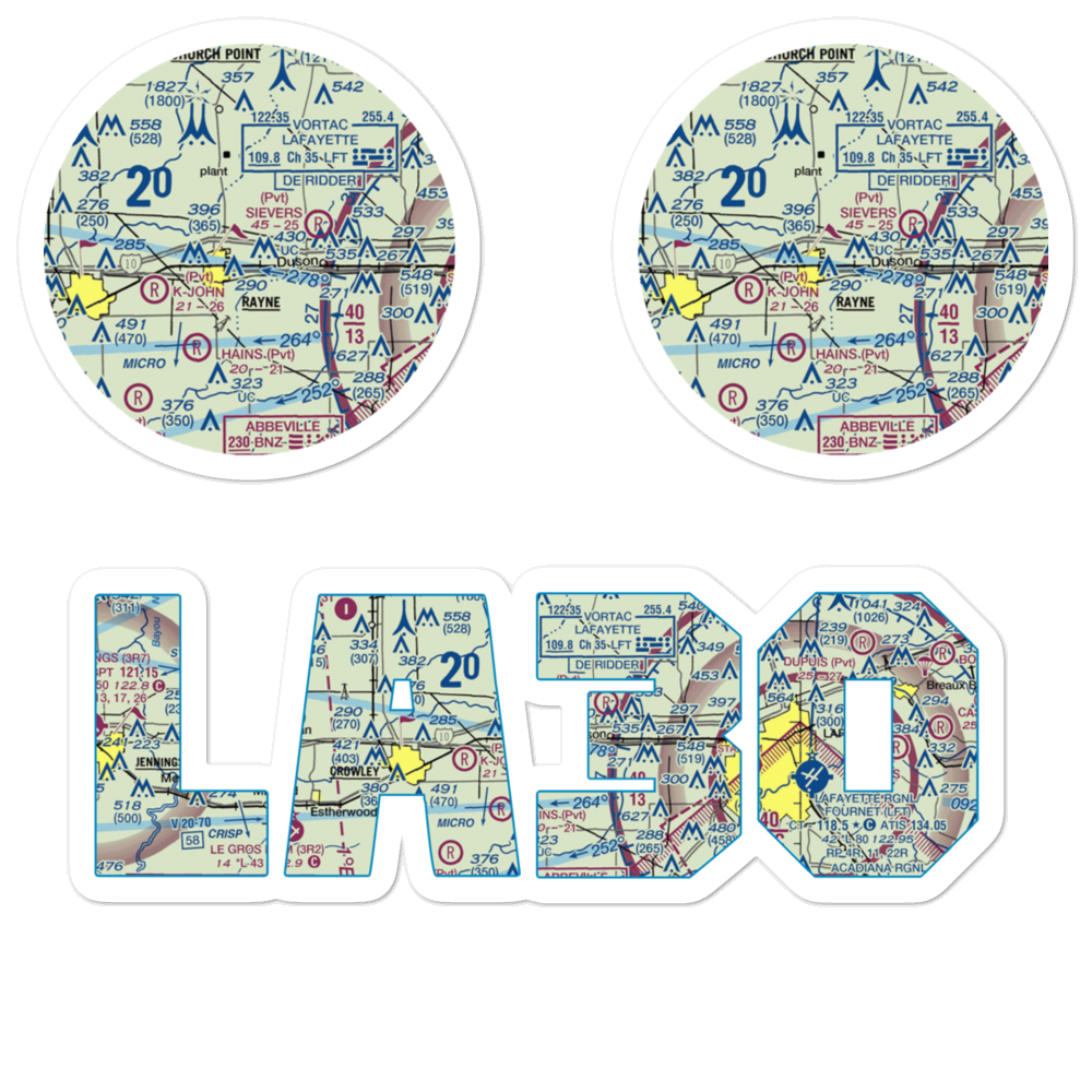 Phoenix Airport (LA30) VFR Sectional Sticker Pack 