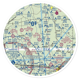 Unicorn Airport (LA26) VFR Sectional Sticker (30 mile)