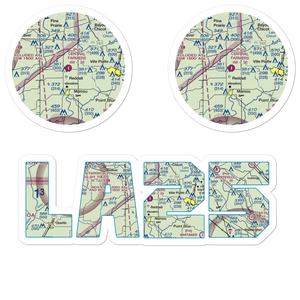 Central Farmers Coop Airport (LA25) VFR Sectional Sticker Pack