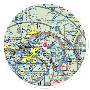 Chloe Airport (LA21) VFR Sectional Sticker (30 mile)