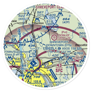 Pioneer Field Flight Park Ultralightport (LA17) VFR Sectional Sticker (20 mile)