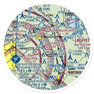 Castille Field (LA16) VFR Sectional Sticker (20 mile)