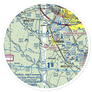 Wilbert Airport (LA15) VFR Sectional Sticker (30 mile)