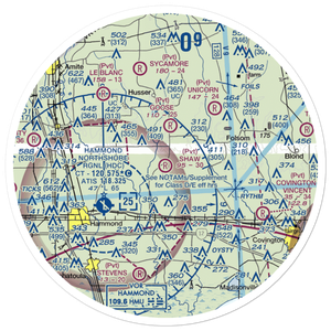 Shaw Crop Service Airport (LA13) VFR Sectional Sticker (30 mile)