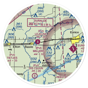 Millers Flying Service Airport (LA01) VFR Sectional Sticker (20 mile)