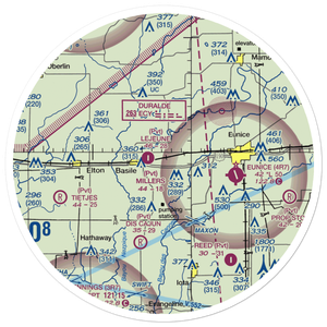 Millers Flying Service Airport (LA01) VFR Sectional Sticker (30 mile)