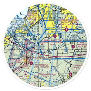Pacemaker Landing Zone Airport (KZ10) VFR Sectional Sticker (30 mile)