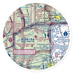 Eglin Auxiliary Field 6 Airport (KZ01) VFR Sectional Sticker (30 mile)