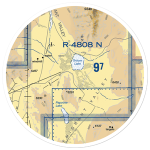 Homey (Area 51) Airport (KXTA) VFR Sectional Sticker (30 mile)