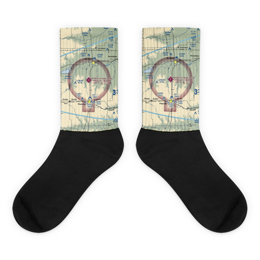 Stockton / Rooks County Regional (KRCP) VFR Sectional Socks 