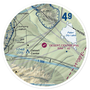 Desert Center Airport (CN64) VFR Sectional Sticker (20 mile)